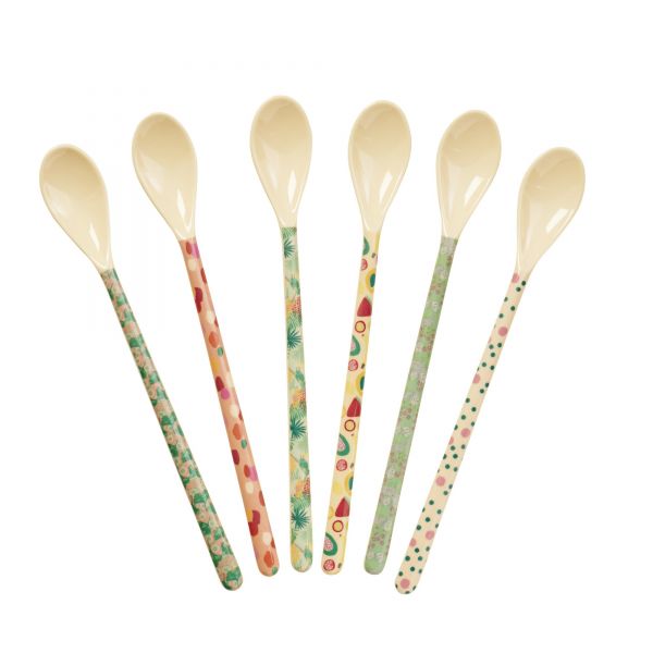 Melamin Latte-Löffel Set Today is Fun Print von Rice