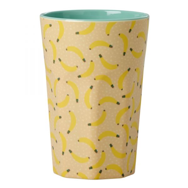 Melamin Becher tall Banana Print von Rice