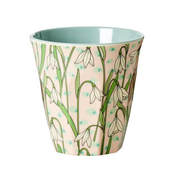 Melamin Becher Snowdrop - print von Rice