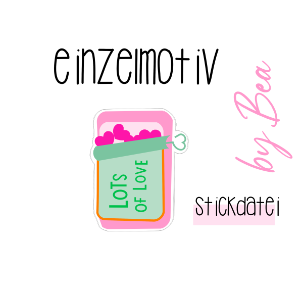 Stickdatei - Einzelmotiv "lots of Love"