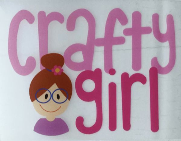 Bügelbild - "Crafty Girl"