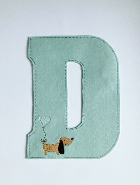 Wunsch-Buchstabe mit Dackel