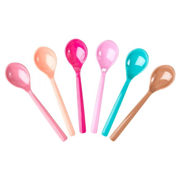 Melamin Teelöfel Set of 6 LBC Colors