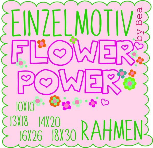 Schriftzug Flower Power