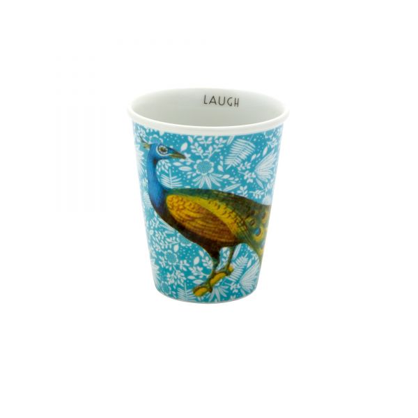 Porcelan Becher peacock von Rice