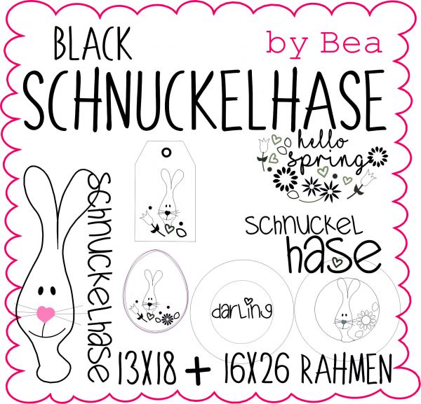 Black Schnuckelhase (13x18 und 16x26)