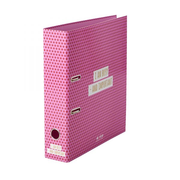 Ordner DIN A 4 Pink mit Star print