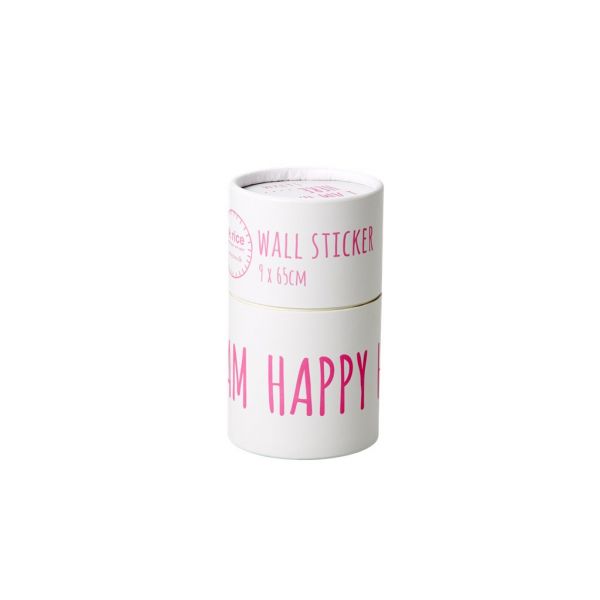 Wandsticker "I AM HAPPY HERE" in pink von Rice