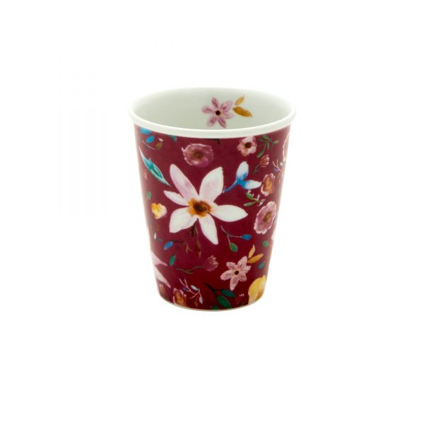 Porcelan Becher bordeaux selmas flowers von Rice
