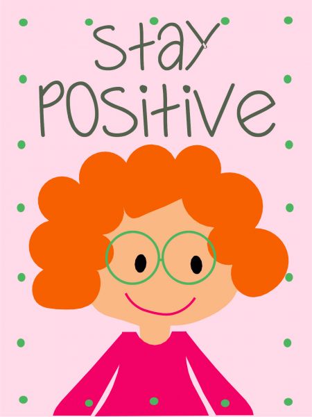 Postkarte - DIY - stay positive
