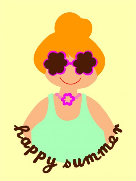 Postkarte - happy summer