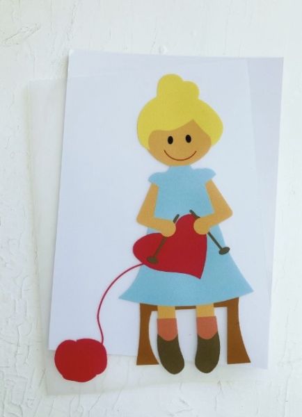 Bügelbild - "Stricktante"
