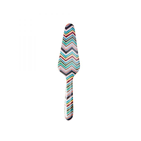 Melamine Cake Server Zig Zag - print von Rice