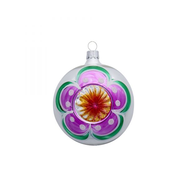 Weihnachtskugel Vintage (Pink-Grün) von Rice