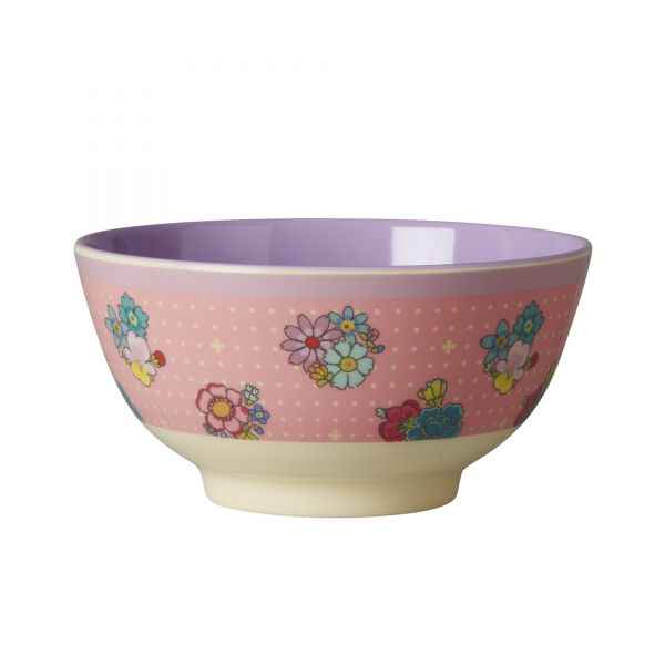 Melamin Schale with floral stitch print von Rice