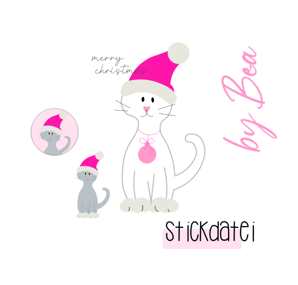 Stickdatei "Xmas Mieze"