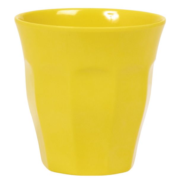 Melamin Becher in gelb von Rice