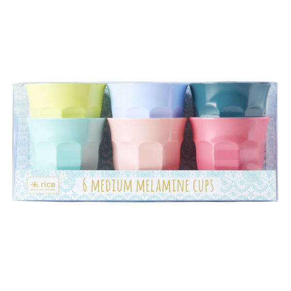 6 Melamin Cups in SHINE-Colour von Rice