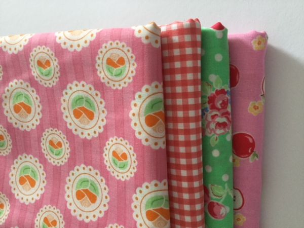 Stoffpaket - Super Sale - (grün,apricot,pink)