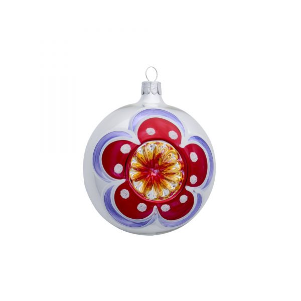 Weihnachtskugel Vintage (Rot-Lila) von Rice