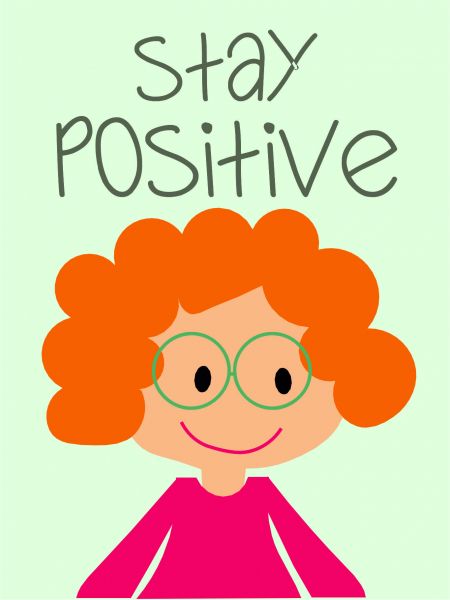 Postkarte - stay positive