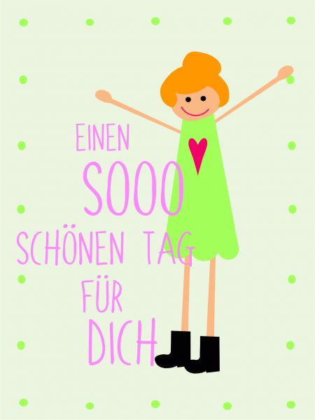 Postkarte - DIY - Einen sooo schönen Tag...