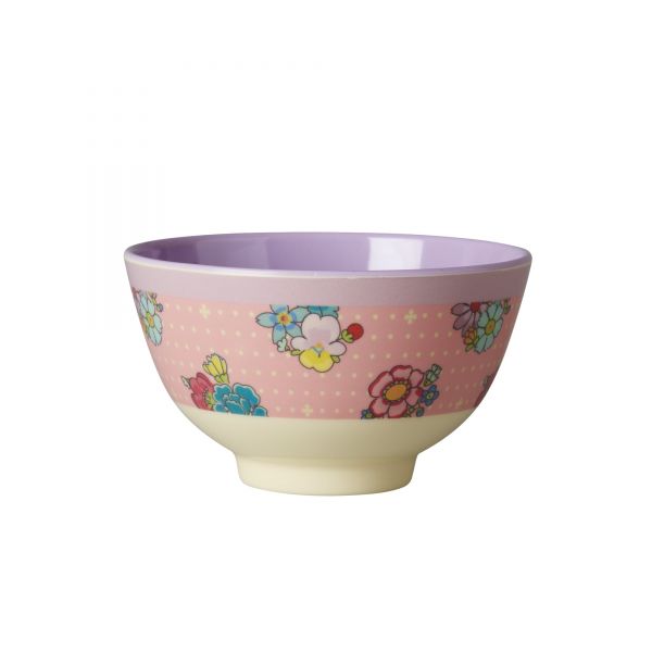 Melamin Schale klein with flower stitch print von Rice
