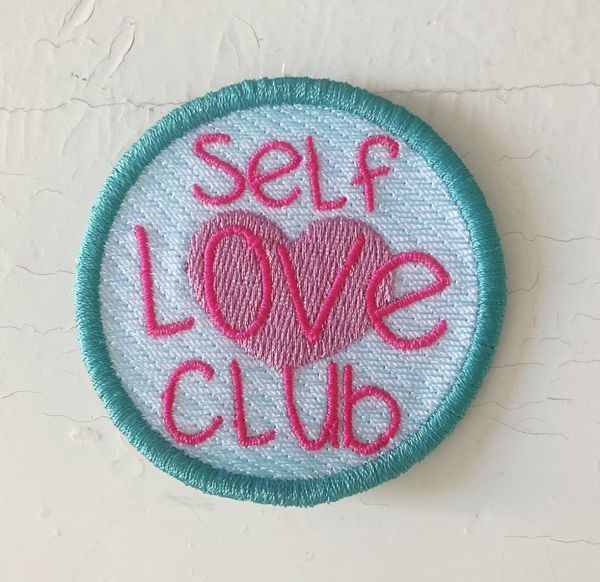 Bügel Patches - `self love club`(türkis)