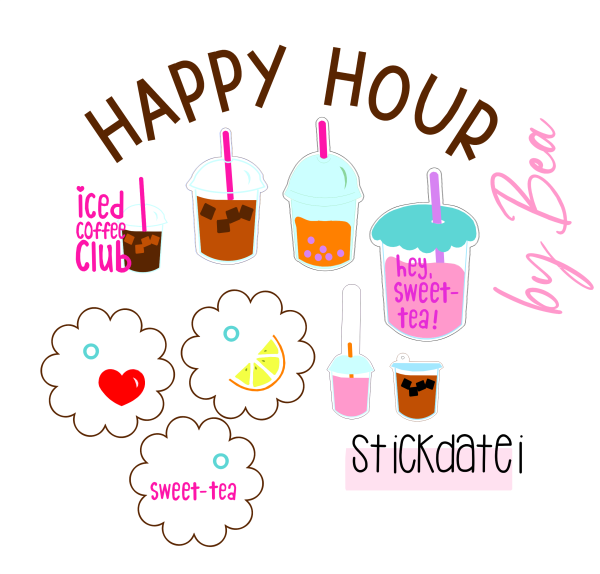 Stickdatei - happy hour