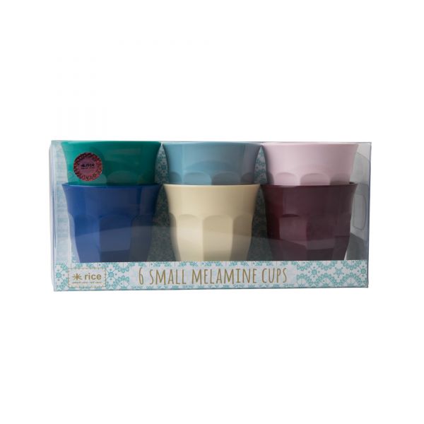 6 Melamin Mini Cups in Urban-Colour von Rice
