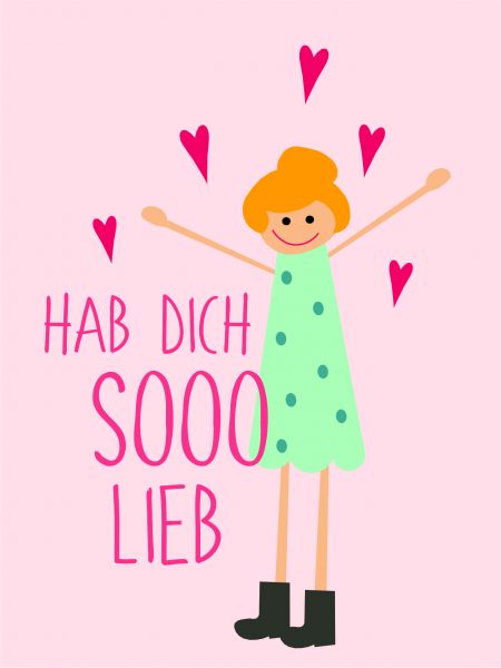 Postkarte - Hab dich sooo...