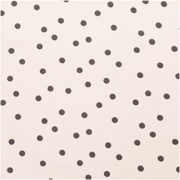 Canvas Baumwollstoff von Rico Design - schwarz mit weissen Punkten
