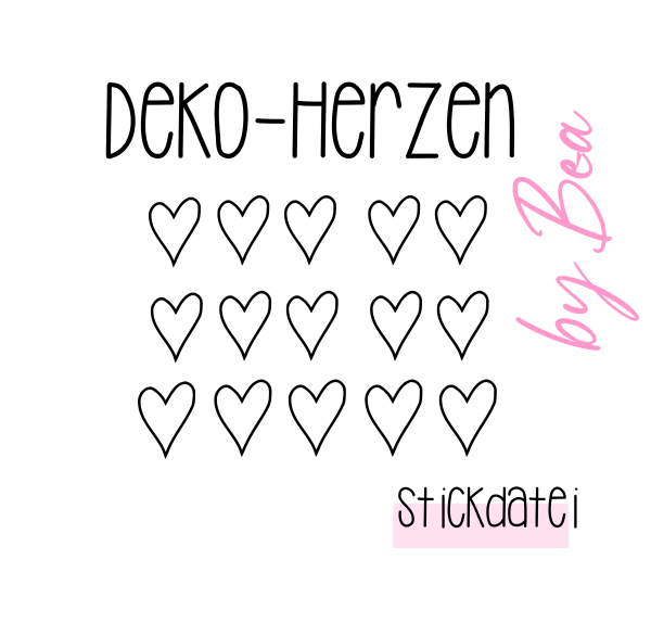 Stickdatei - "Herzen Herzen Herzen"