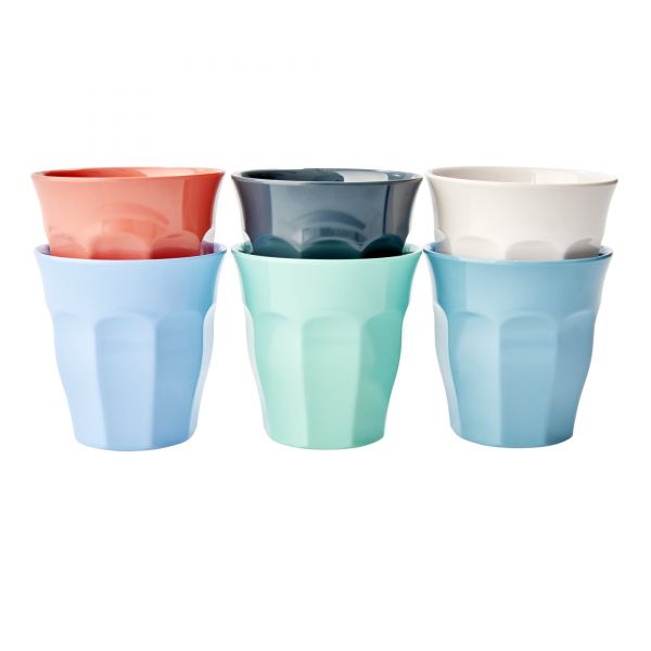 Melamin Becher Happy 21st Colors (6er Set) von Rice
