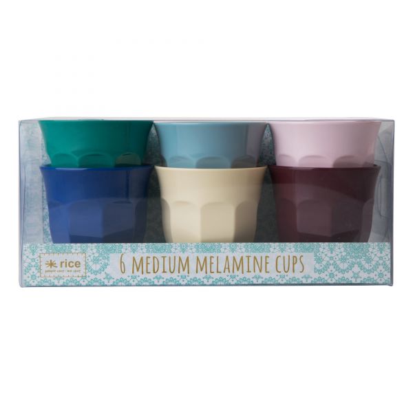 6 Melamin Cups in Urban-Colour von Rice