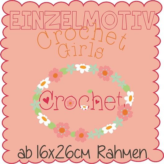 Einzelmotiv Crochet Girl 16x26