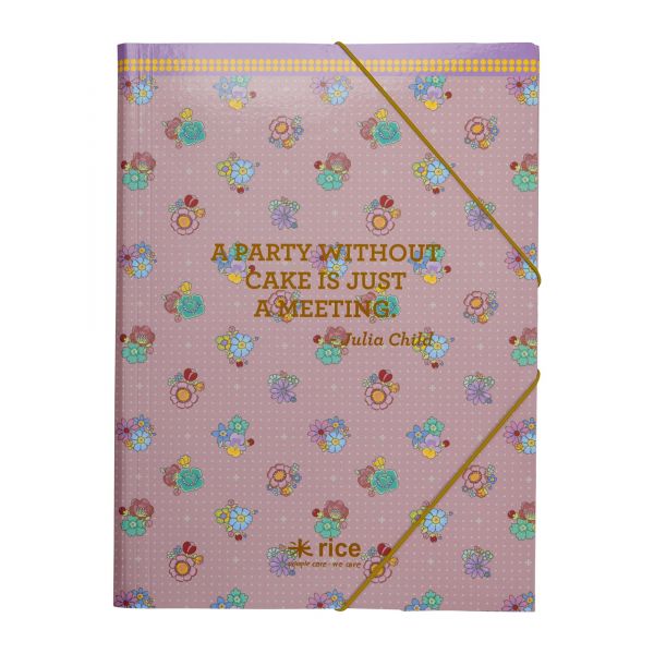 Sammelmappe mit Stitched Flower print von Rice