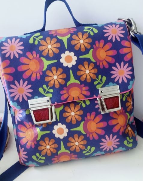 Tasche "Blumen" mit Steckschlösser