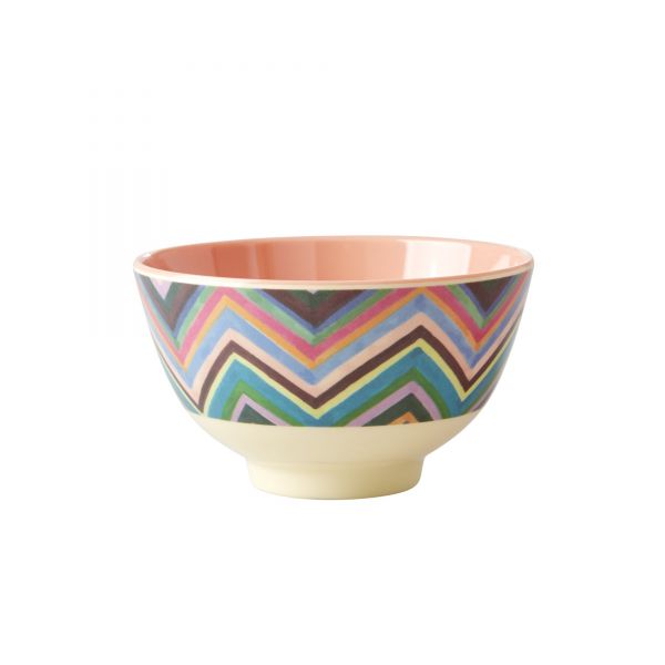 Melamin Schale klein Zig Zag - Print von Rice