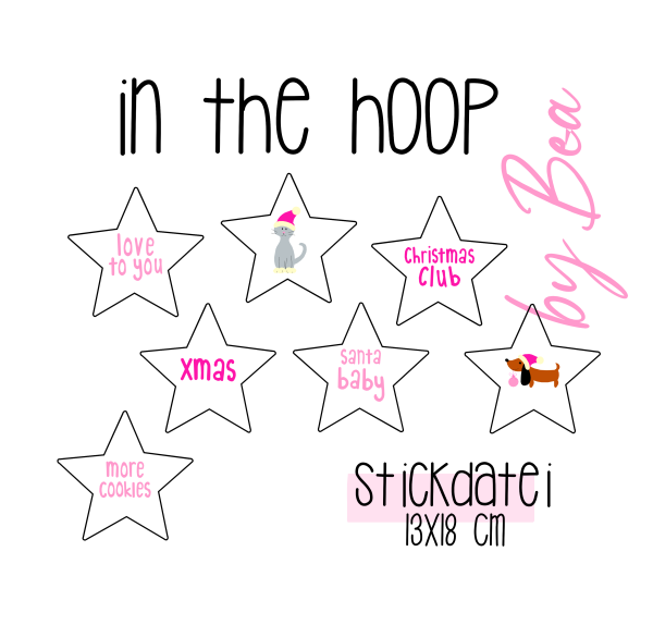 IN THE HOOP xmas sterne