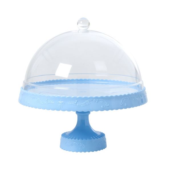 Melamin Tortenplatte mit Haube Soft Blue von Rice