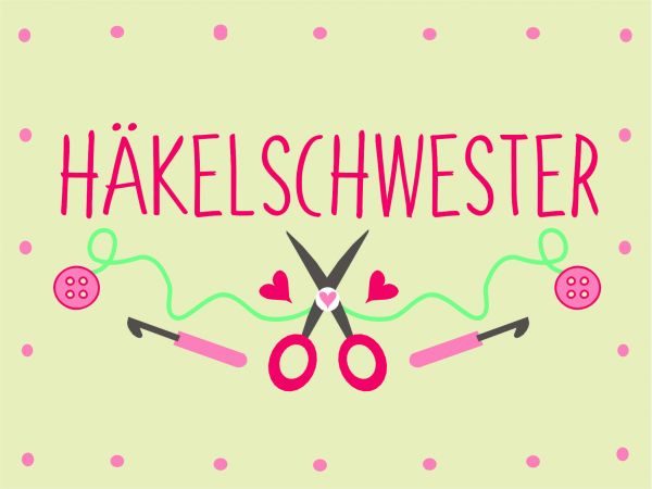 Postkarte - DIY - Häkelschweste
