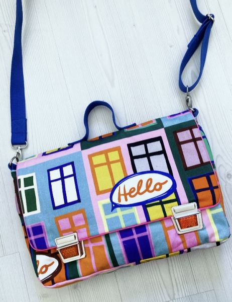 Tasche "Hello" mit Steckschlösser