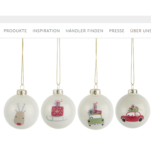 Weihnachtskugel Auto von vorne