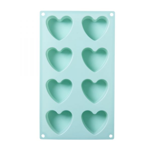 Gussform Heart Silikon blue von Rice