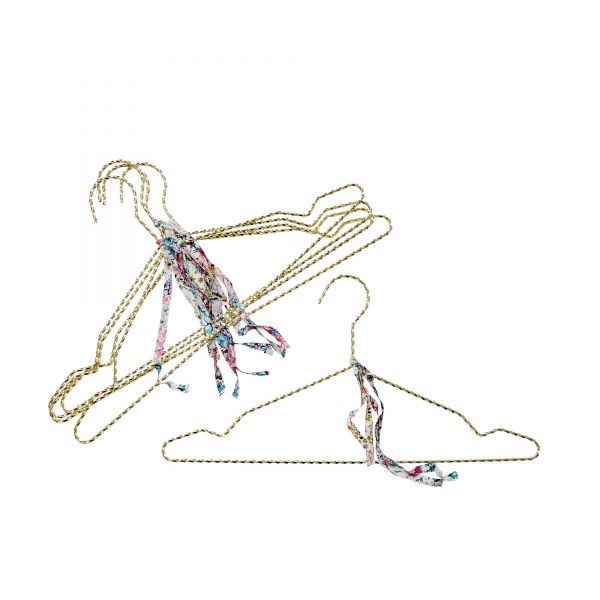 5 Gold Hangers with Ribbon von Rice