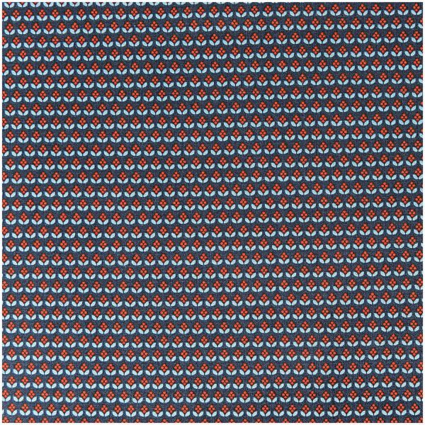 Baumwollstoff - dunkelblau mit kleinen Muster
