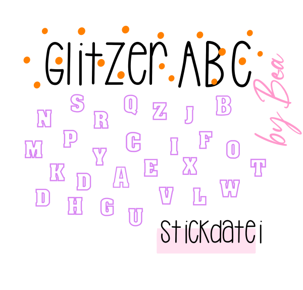 Stickdatei - "Glitzer ABC"