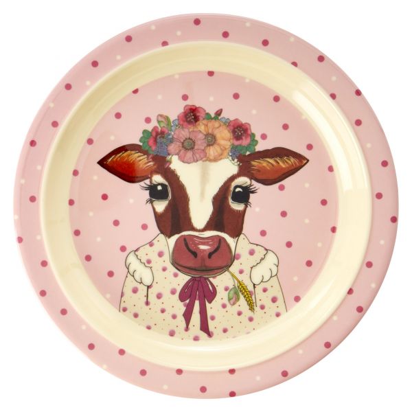 Melamin Kids Lunch Plate Farm Animals Print