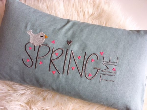 Kissen - Springtime (vintage blue)